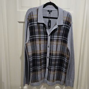 Express long sleeve button up sweater XL